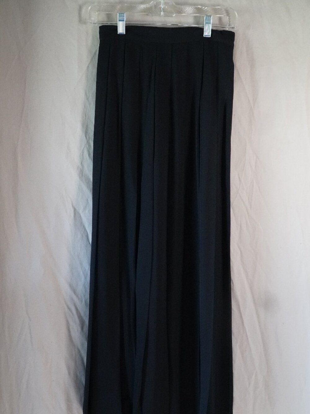 Vintage Anne Klein black silk maxi skirt